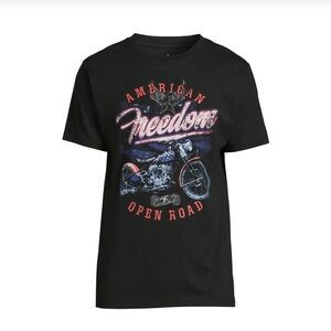 Celebrate Patriotic NEW XXL American Freedom Short Sleeve Tee Black 578
